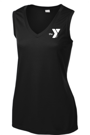 YMCA Ladies Sleeveless Competitor V-Neck Tee